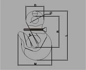 PWB SPECIAL SHAPED EYE GRAB HOOK